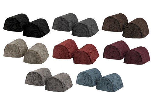 Crushed velvet round arm caps - crushed,
