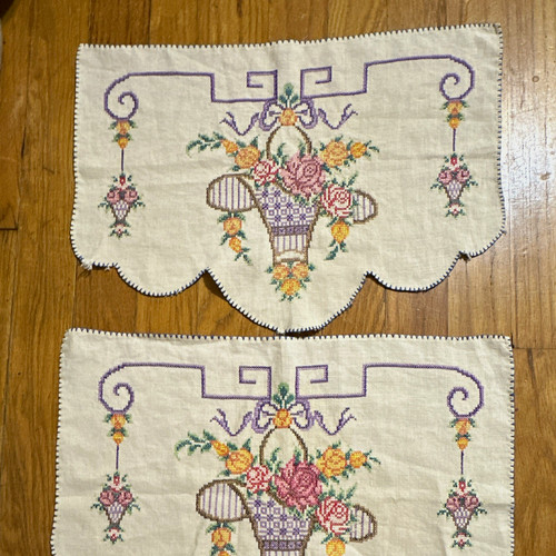 Vintage cross stitch - 6-pc,