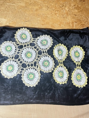 Vintage crochet antimacassar - vintage,