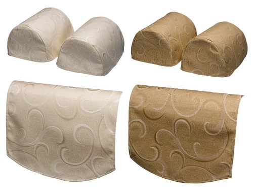 Scroll pattern round arm caps - round,